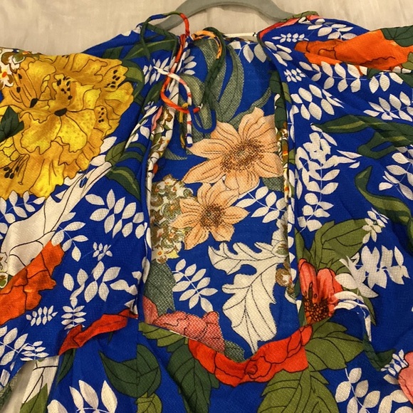 FARM Rio Floral Open Back Caped Mini Dress (20) - Picture 6 of 9